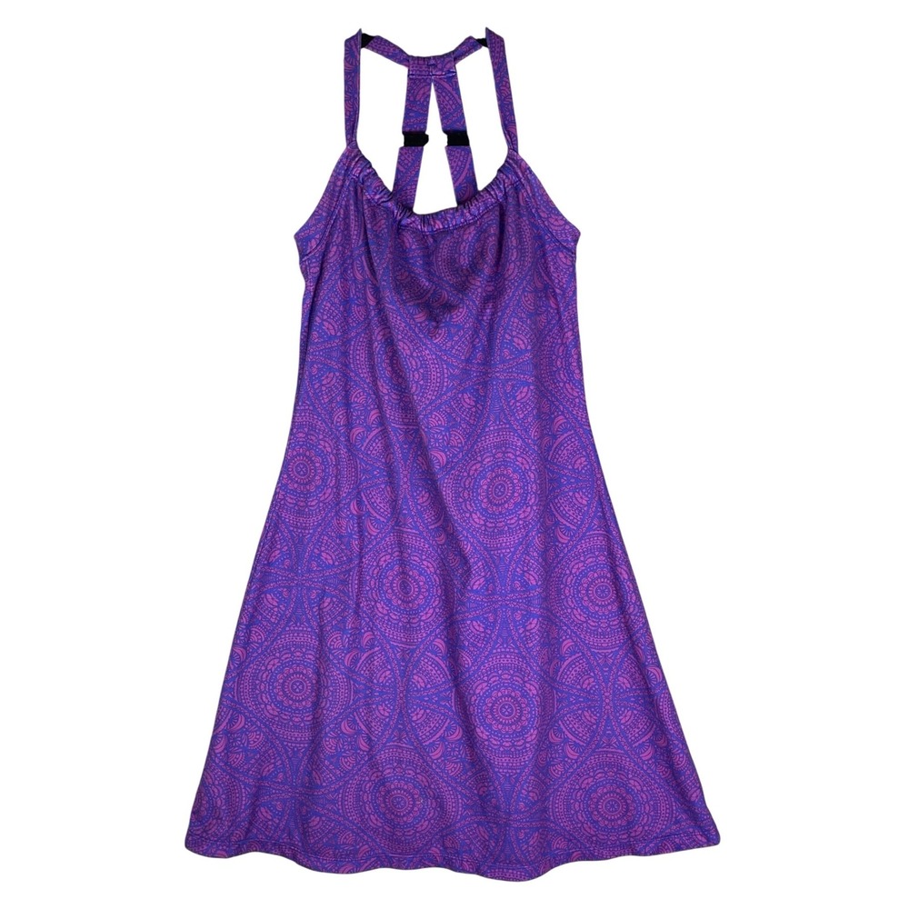 prAna Quinn Dress Womens XS Purple Very Good Mandala Racerback W3QUIN110
